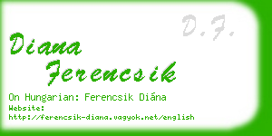 diana ferencsik business card